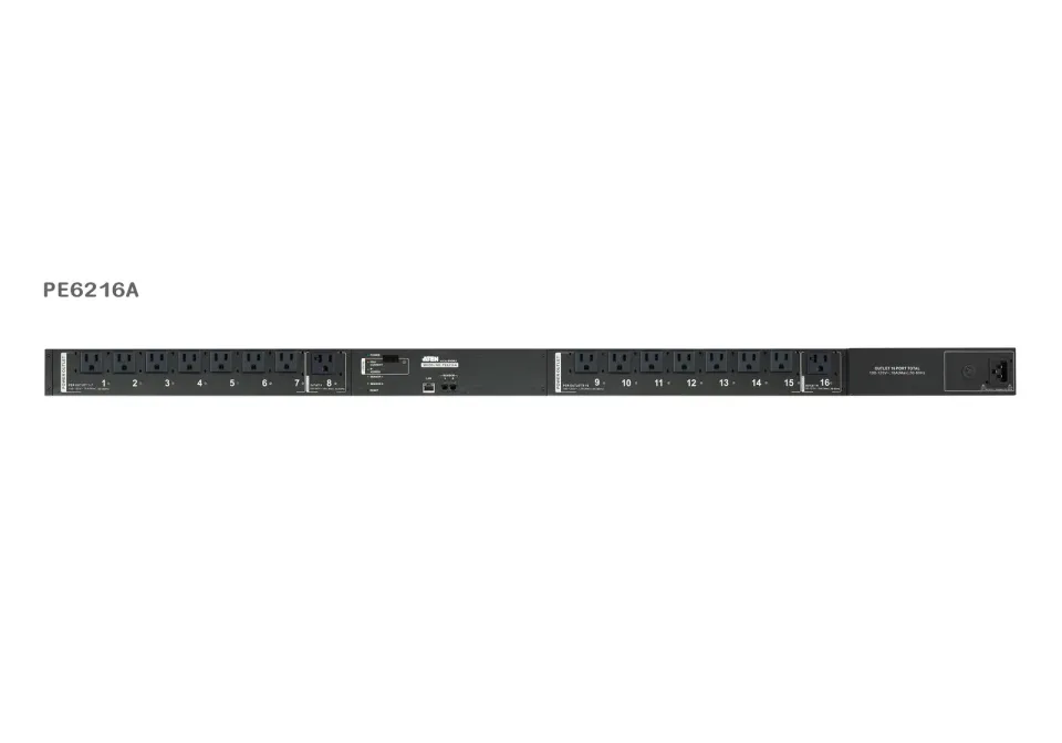 Aten PE6216 20A/16A 16 výstupů s měřením a přepínáním eco PDU Vstup C20 Výstup 1