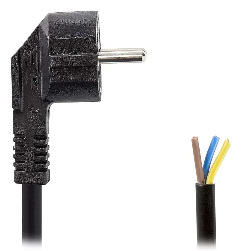 Nedis CEGL10700BK30 - Napájecí Kabel | Typ F Zástrčka | Open | Úhlový | Přímý |