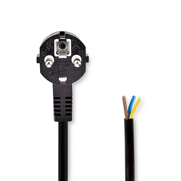 Nedis CEGL10700BK30 - Napájecí Kabel | Typ F Zástrčka | Open | Úhlový | Přímý |