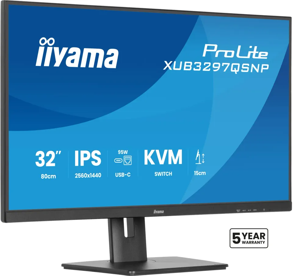 iiyama ProLite/XUB3297QSNP-B1/32"/IPS/QHD/100Hz/1ms/Černá/5R