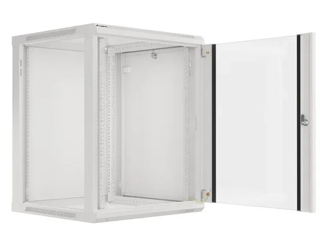 LANBERG Nástěnná jednodílná skříň 19", 15U 600x600 (v rozloženém stavu) šedá (RA