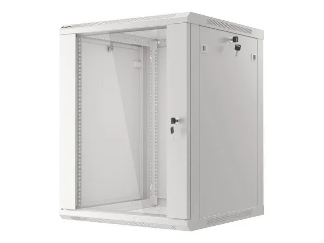 LANBERG Nástěnná jednodílná skříň 19", 15U 600x600 (v rozloženém stavu) šedá (RA