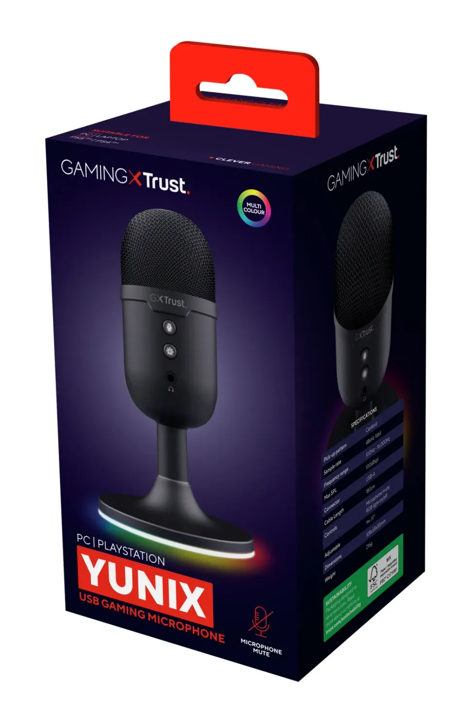 TRUST mikrofon GXT234 YUNIX USB MICROPHONE BLK