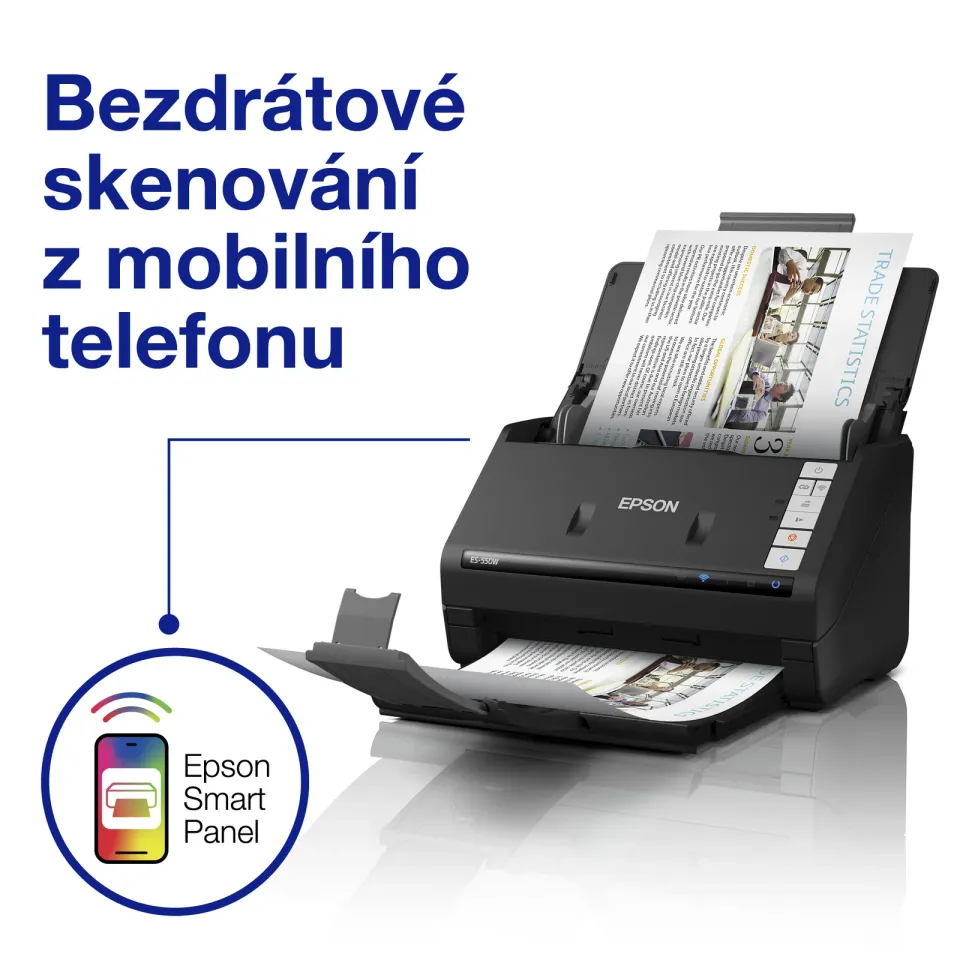 EPSON skener WorkForce ES-550W, A4, USB, Wi-Fi