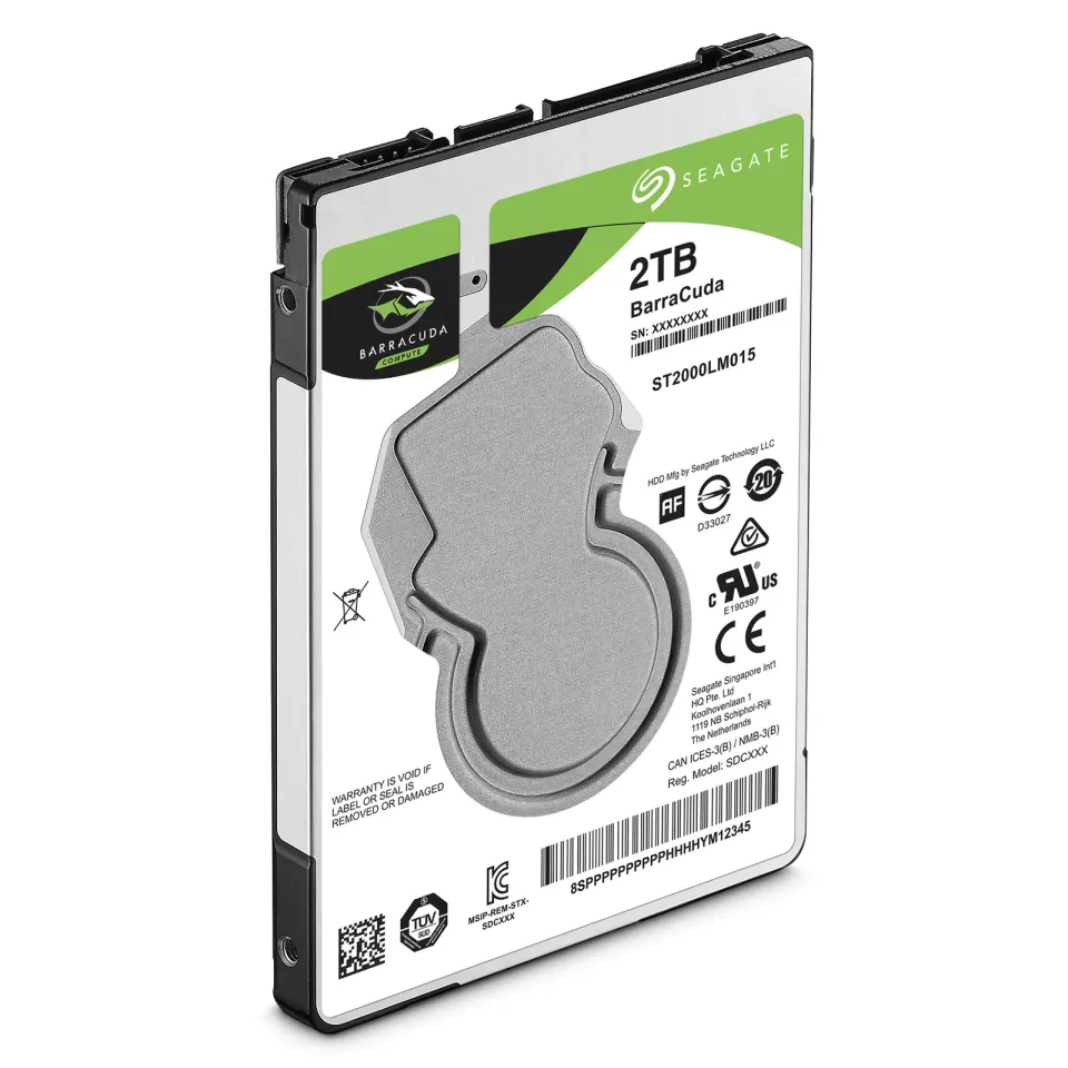 SEAGATE ST2000LM015 hdd BarraCuda 2TB SMR 2.5" 7mm 5400rpm 128MB cache, 140MB/s SATA3-6Gbps