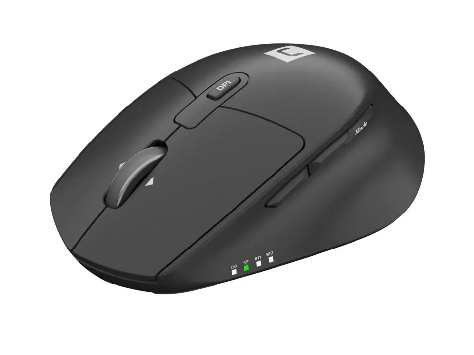 Myš bezdrátová Natec KITE/Kancelářská/Blue Sense/Pro praváky/4 000 DPI/USB+BT/Černá