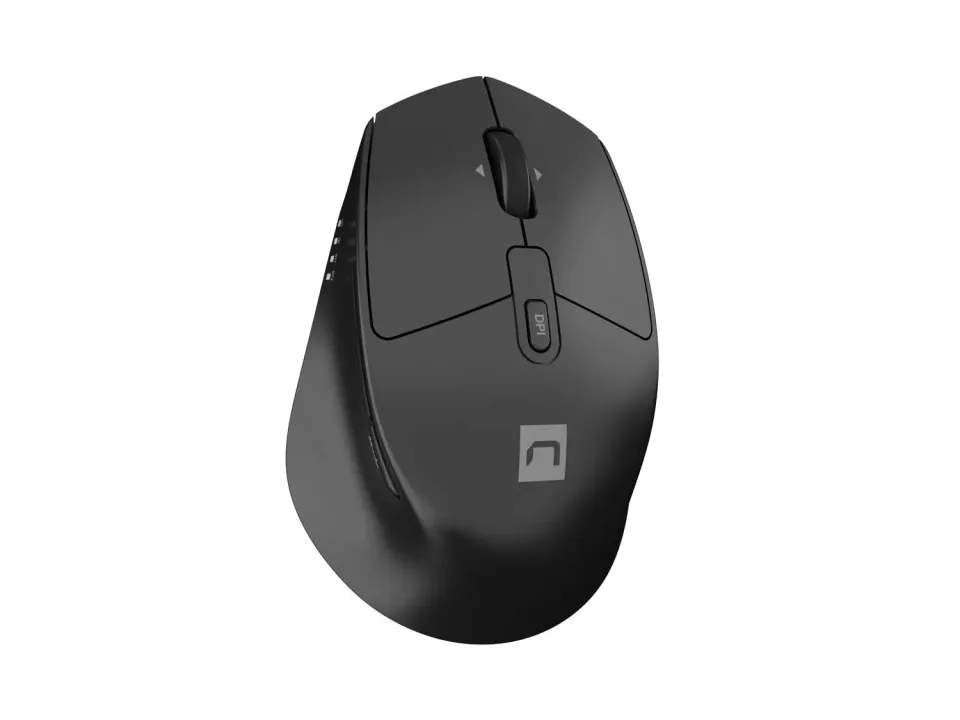 Myš bezdrátová Natec KITE/Kancelářská/Blue Sense/Pro praváky/4 000 DPI/USB+BT/Černá