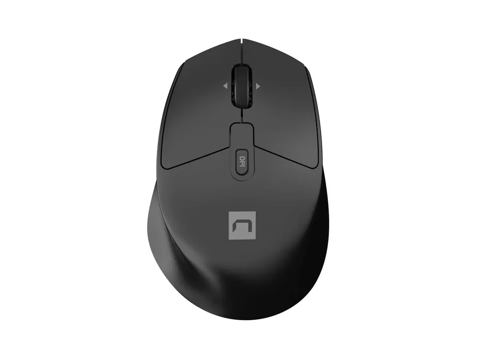 Myš bezdrátová Natec KITE/Kancelářská/Blue Sense/Pro praváky/4 000 DPI/USB+BT/Černá