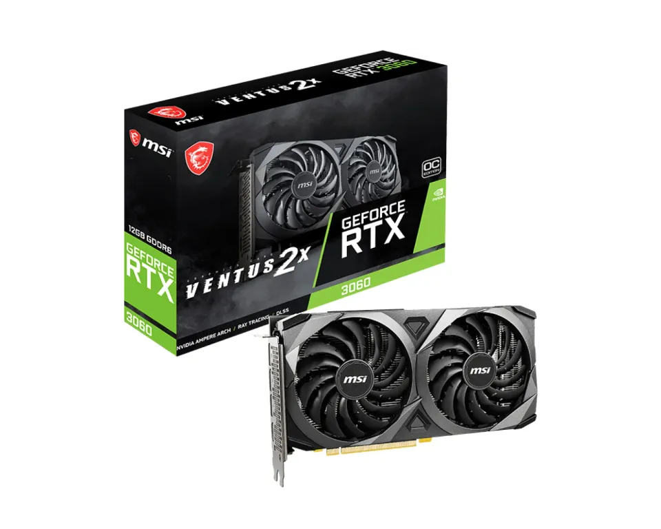 MSI VGA NVIDIA GeForce RTX 3060 VENTUS 2X 12G OC, 12G GDDR6, 3xDP, 1xHDMI