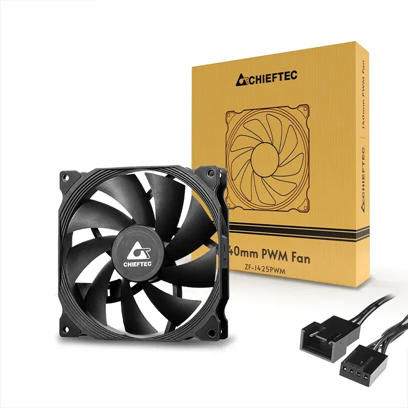 CHIEFTEC ventilátor ZF-1425PWM, 140mm, PWM, černá