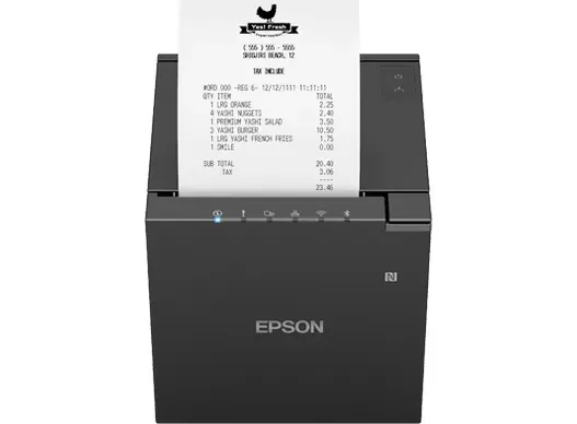 Epson TM-m30III (112) – kompaktní termální tiskárna účtenek 80 mm, 300 mm/s, USB-C, Ethernet, NFC, zdroj, černá