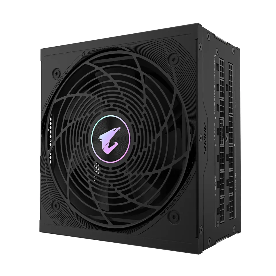 GIGABYTE zdroj AE850PM PG5, 850W, 80+ Platinum, 120mm fan, černá
