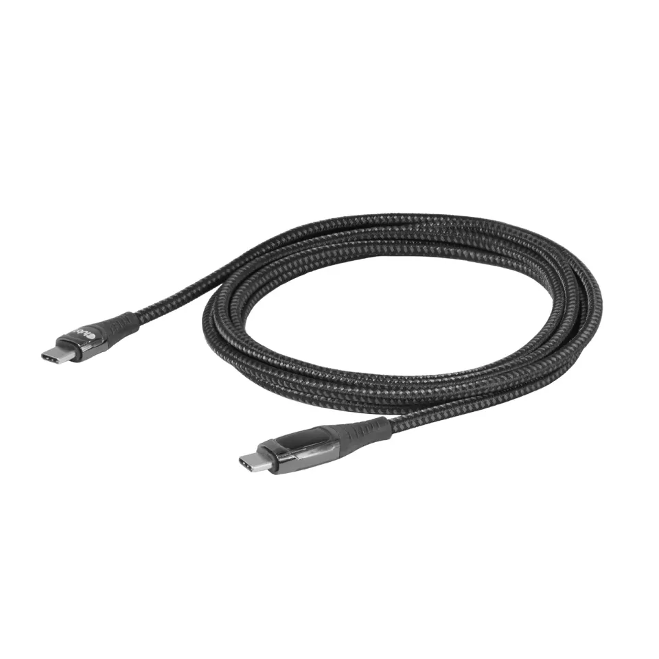 Club3D Kabel USB-C Safe s měřičem výkonu, 240 W, bez přenosu dat, 2m
