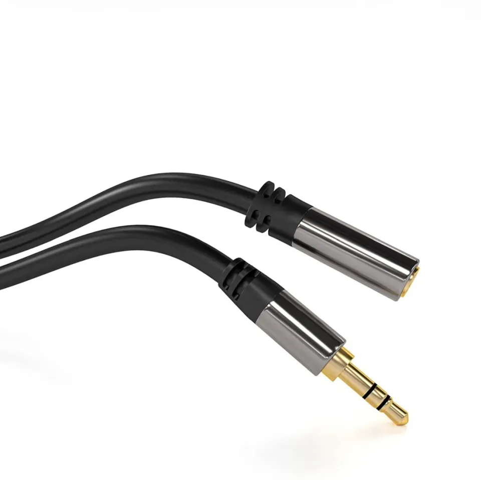PremiumCord HQ stínený prodlužovací kabel Jack 3.5mm - Jack 3.5mm M/F 1,5m