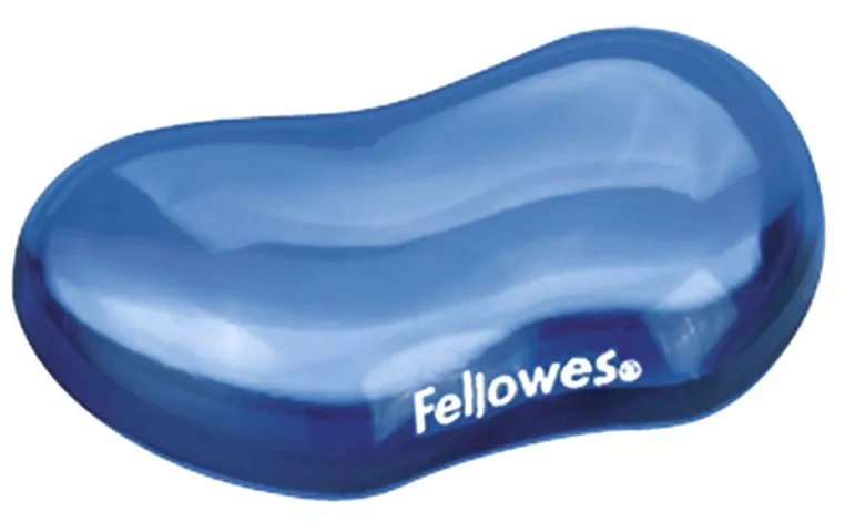 Fellowes podložka pod zápěstí CRYSTAL gelová modrá