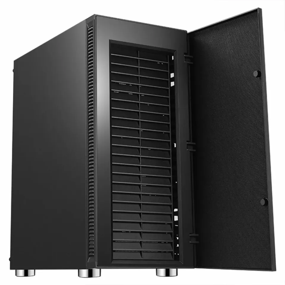 EVOLVEO Silens S1, case ATX, 2x USB2.0 / 1x USB3.0 / 2c120mm LED / černý odhlučn