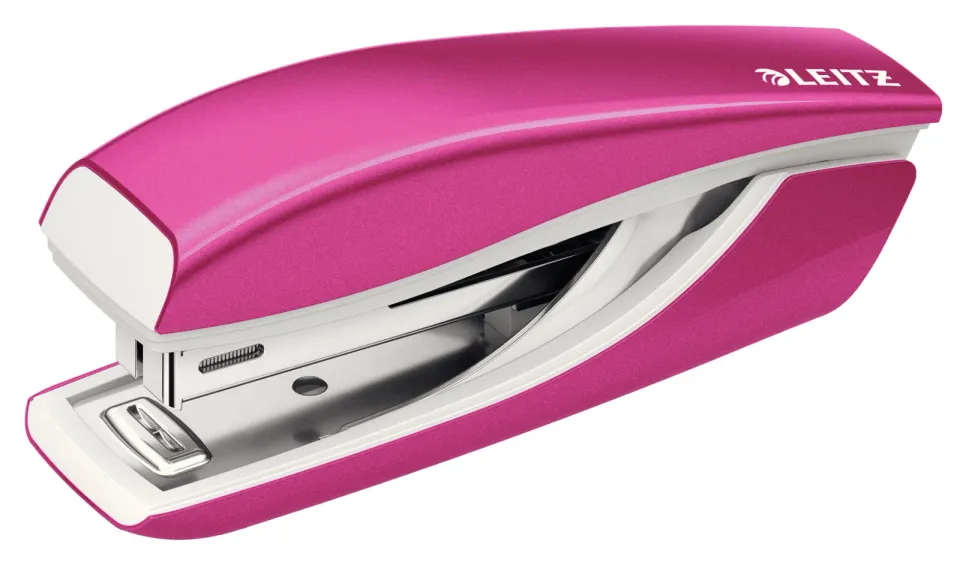 LEITZ Mini sešívačka NeXXt 5528, metalická růžová, box