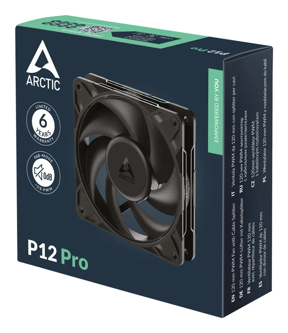 ARCTIC P12 Pro ventilátor - 120mm, black
