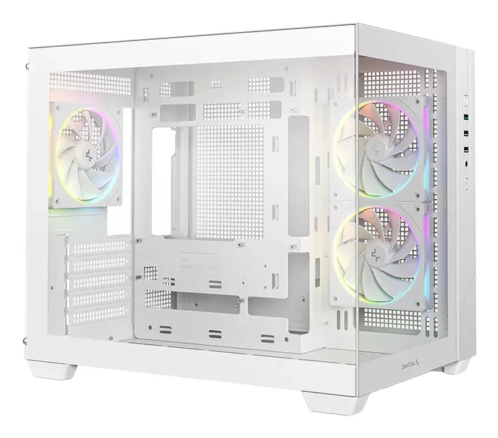 DEEPCOOL Case CG330 3F, mATX, Průhledná bočnice, 3x120mm ARGB Fan, bílá