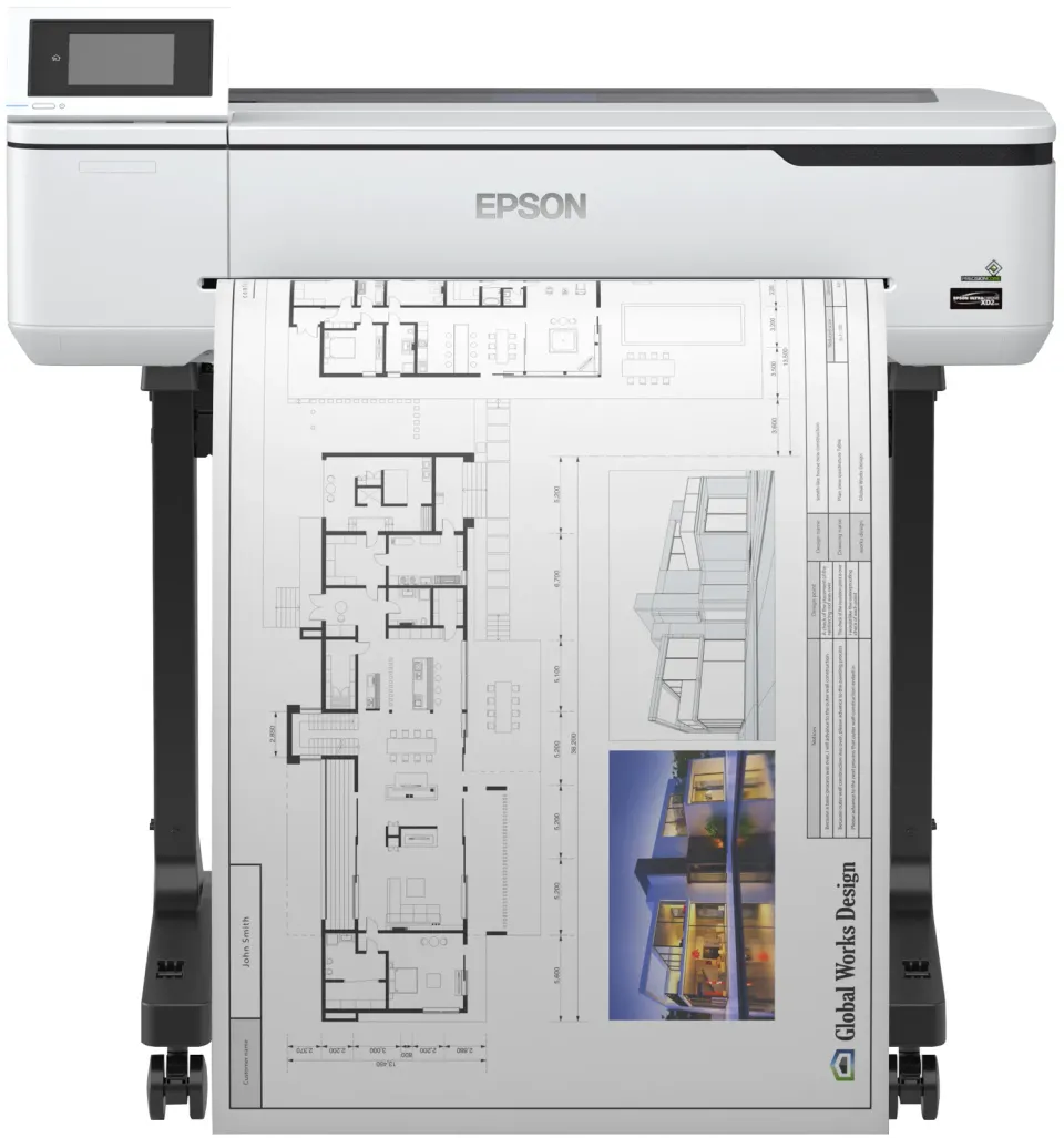 Epson SureColor SC-T3100 – technická tiskárna 24" (A1) se stojanem, 4 pigmentové inkousty, Wi-Fi a Ethernet