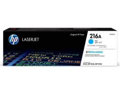HP W2411A originální toner azurový č.216A cca 850 str. (cyan, pro HP CLJ M182, M183, Jetintelligence )