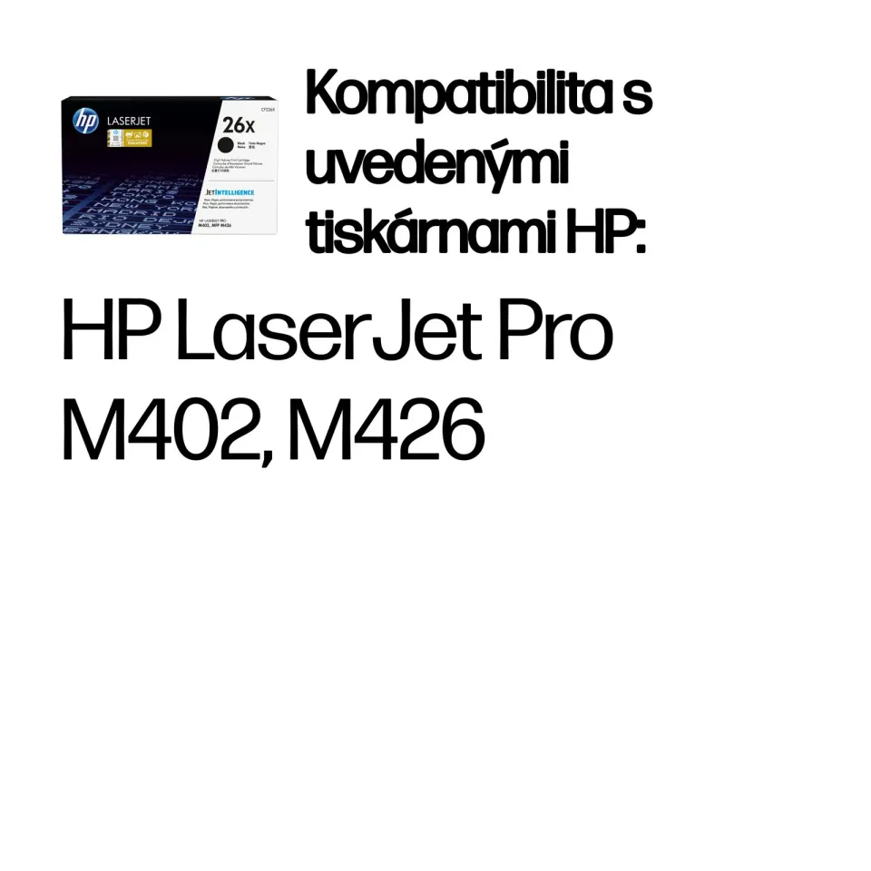 HP CF226X černý toner č.26X velký 9000str. (pro LJ PRO 402, M402, M426, black)