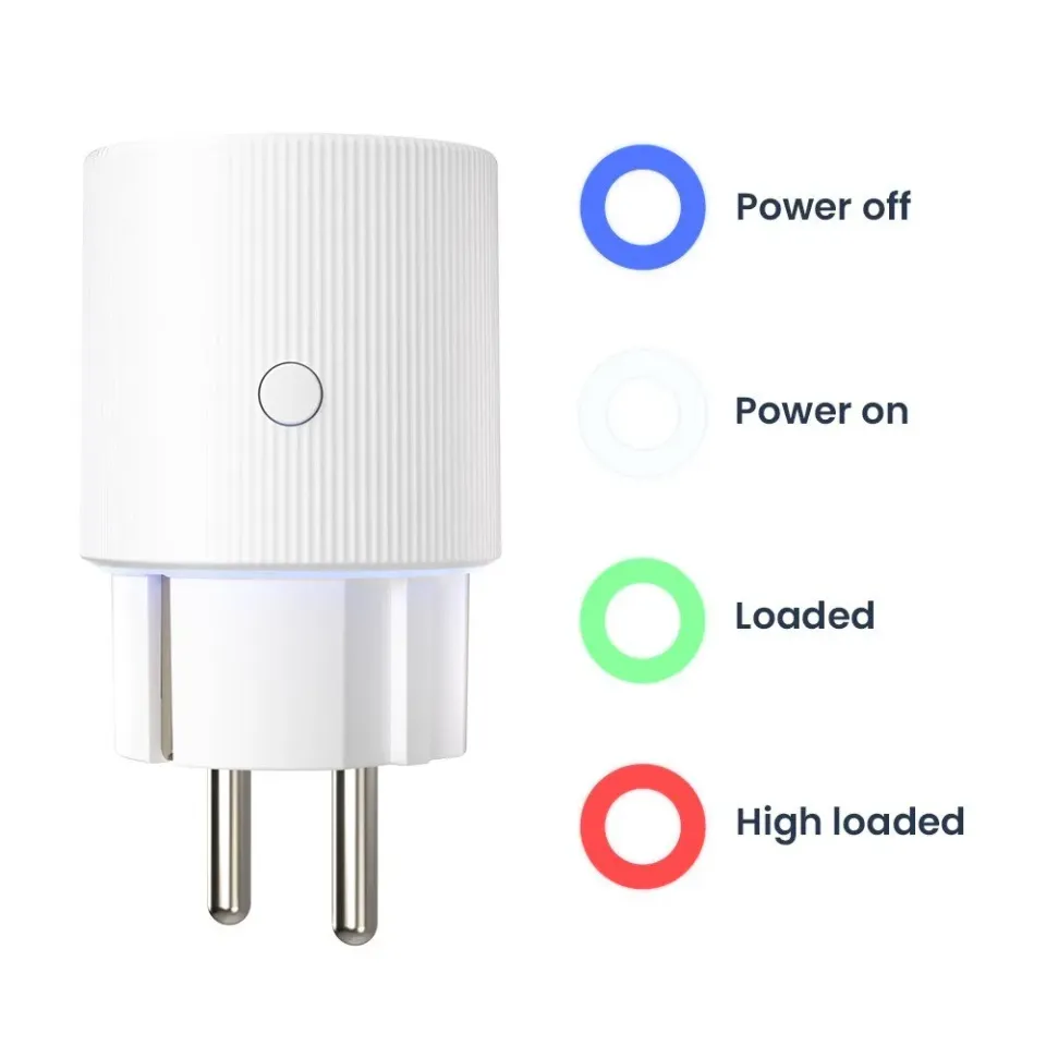 IMMAX NEO SMART chytrá vnitřní zásuvka THIN bez kolíku (typ F)/ IP20/ LED podsvícení/ RGB/ Wi-Fi/ LIDL/ TUYA