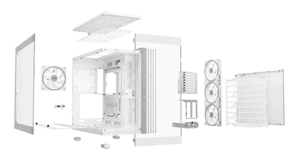 Be quiet! skříň LIGHT BASE 900FX / ATX / ARGB pásek / 4x140mm ARGB fan / 2xUSB 3.0 / USB-C / panoramatická / bílá