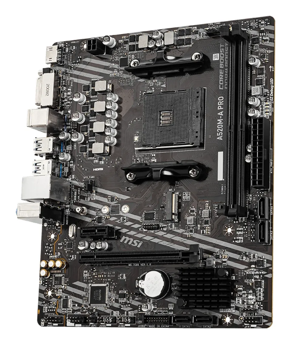 MSI A520M-A PRO, AM4, AMD A520, 2x DDR4, mATX
