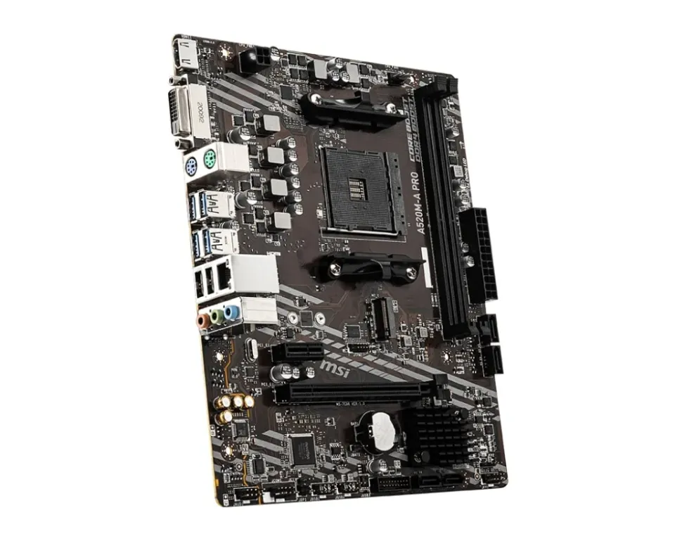 MSI A520M-A PRO, AM4, AMD A520, 2x DDR4, mATX