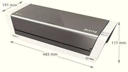LEITZ Laminátor iLAM touch 2, lesklá bílá/antracitová