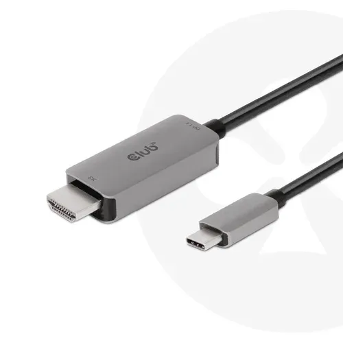 Club3D kabel USB-C na HDMI, 4K120Hz 8K60Hz HDR10 s DSC1.2, Aktivní kabel, M/M, 3m