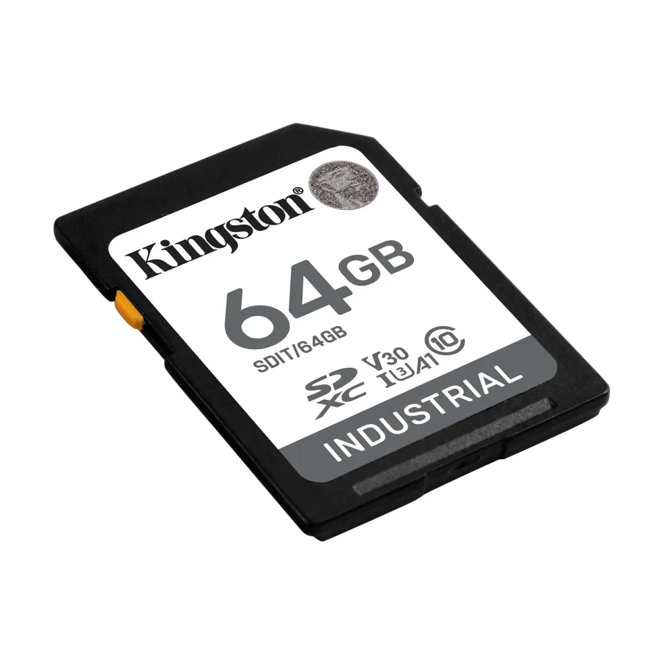 KINGSTON 64GB SDHC Industrial -40C to 85C C10 UHS-I U3 V30 A1 pSLC