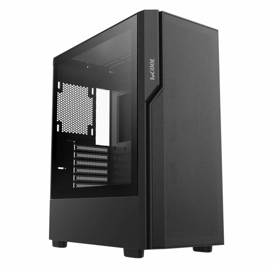 1stCOOL Middle Tower GAMER 5, ATX black černý, bez zdroje, fulltower ATX (USB3+ Audio) (PC case)