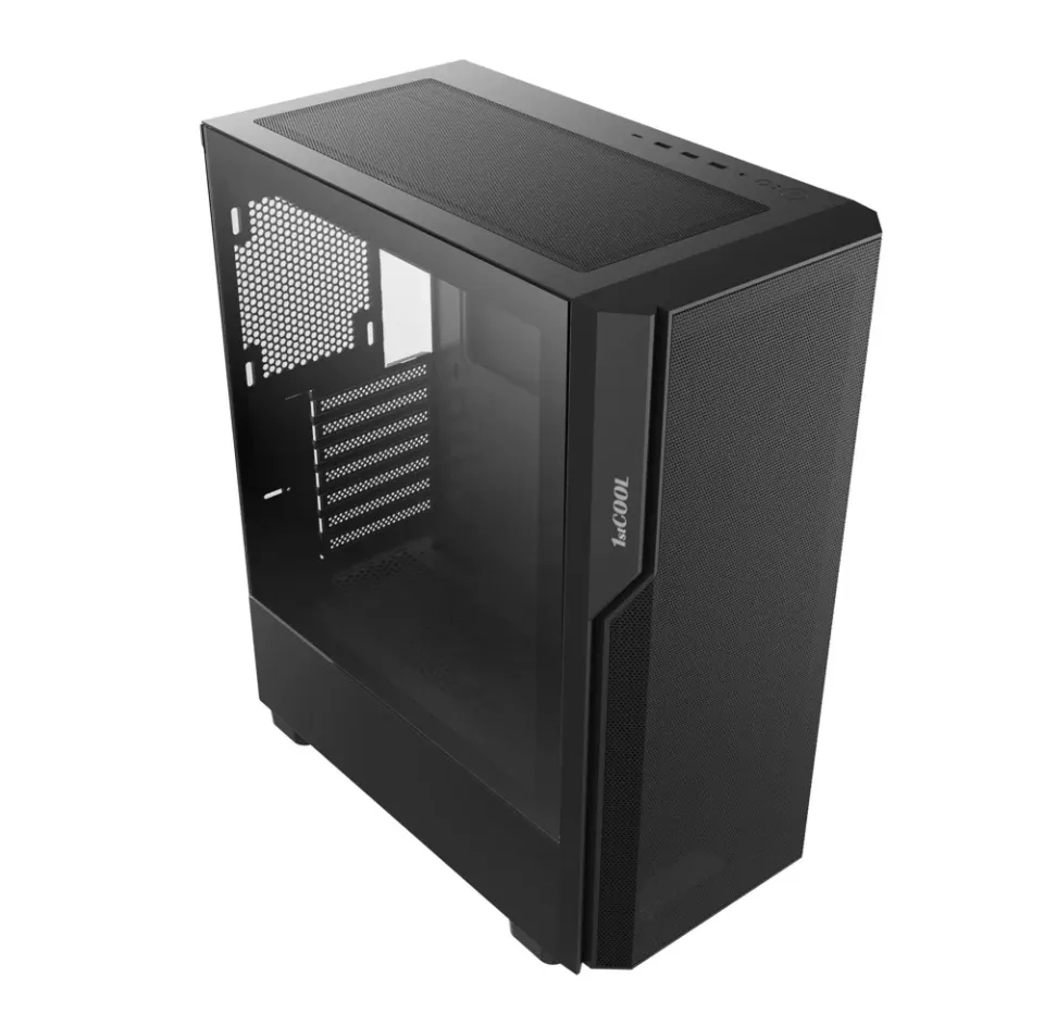 1stCOOL Middle Tower GAMER 5, ATX black černý, bez zdroje, fulltower ATX (USB3+ Audio) (PC case)