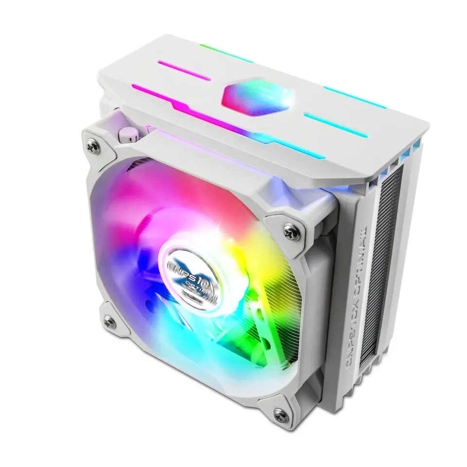 Zalman chladič CPU CNPS10X OPTIMA II / 120mm RGB ventilátor / heatpipe / PWM / výška 160mm / pro AMD i Intel / bílý