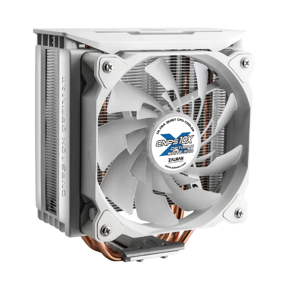 Zalman chladič CPU CNPS10X OPTIMA II / 120mm RGB ventilátor / heatpipe / PWM / výška 160mm / pro AMD i Intel / bílý