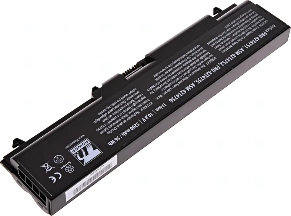 Baterie T6 Power Lenovo ThinkPad T410, T420, T510, T520, L410, L420, L510, 5200mAh, 56Wh, 6cell