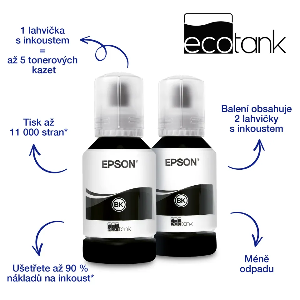 EPSON EcoTank M1180 - A4/39ppm/1ink/Duplex/LAN/Wi-Fi/CISS