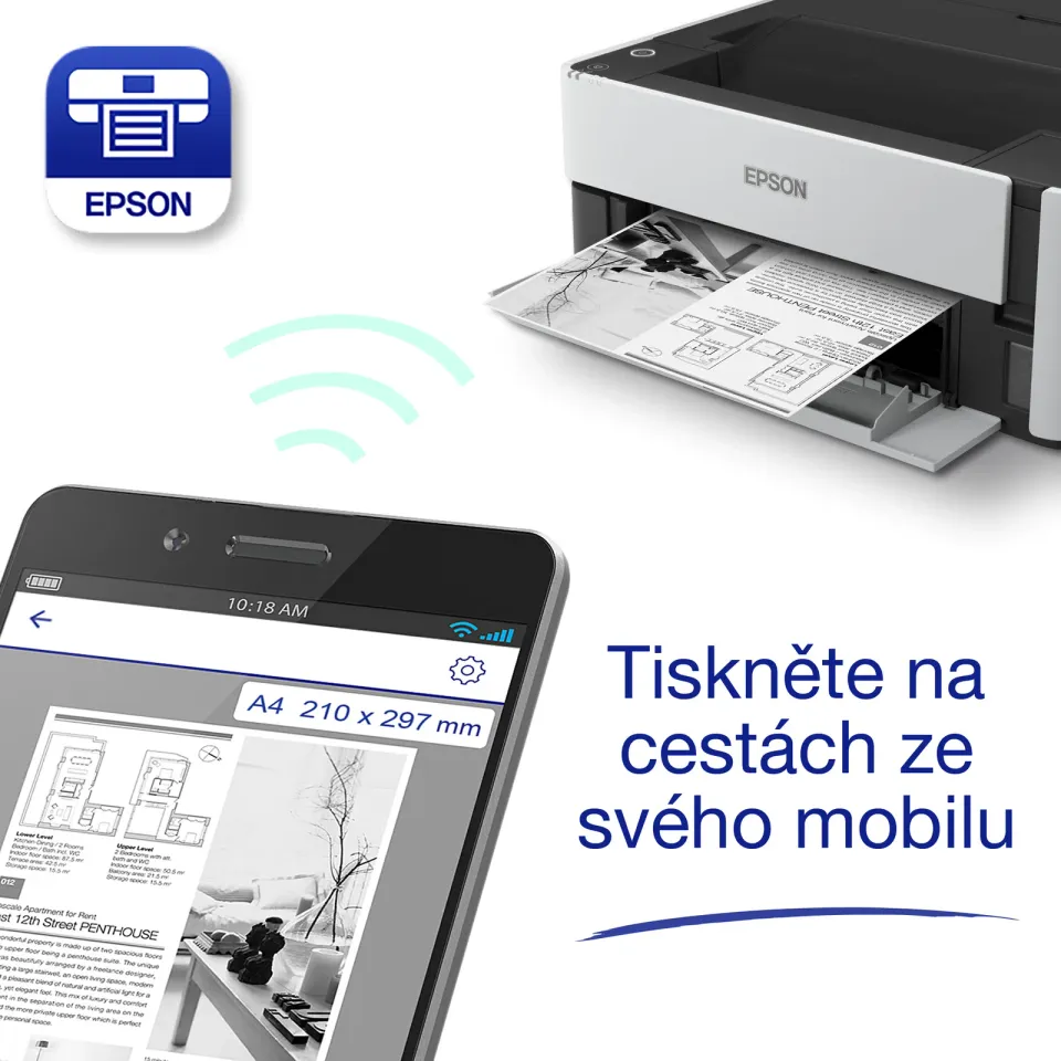 EPSON EcoTank M1180 - A4/39ppm/1ink/Duplex/LAN/Wi-Fi/CISS