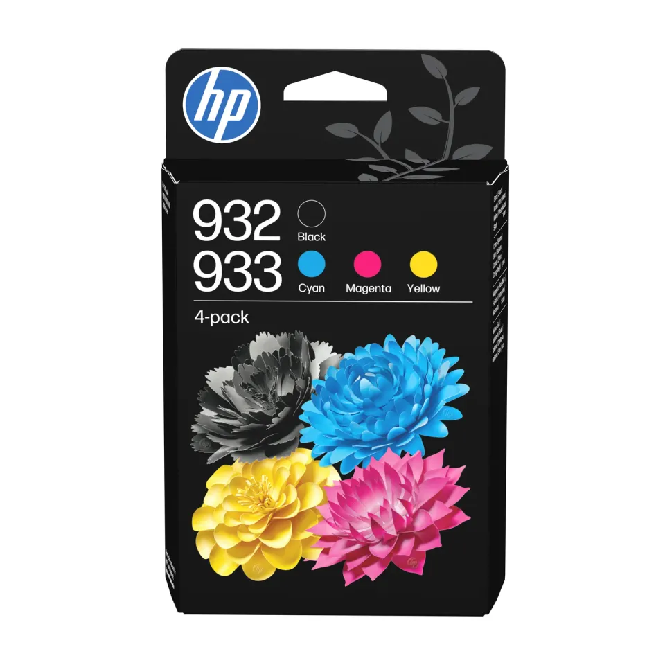HP 932 Black / 933 CMY Original Ink Cartridge 4-Pack