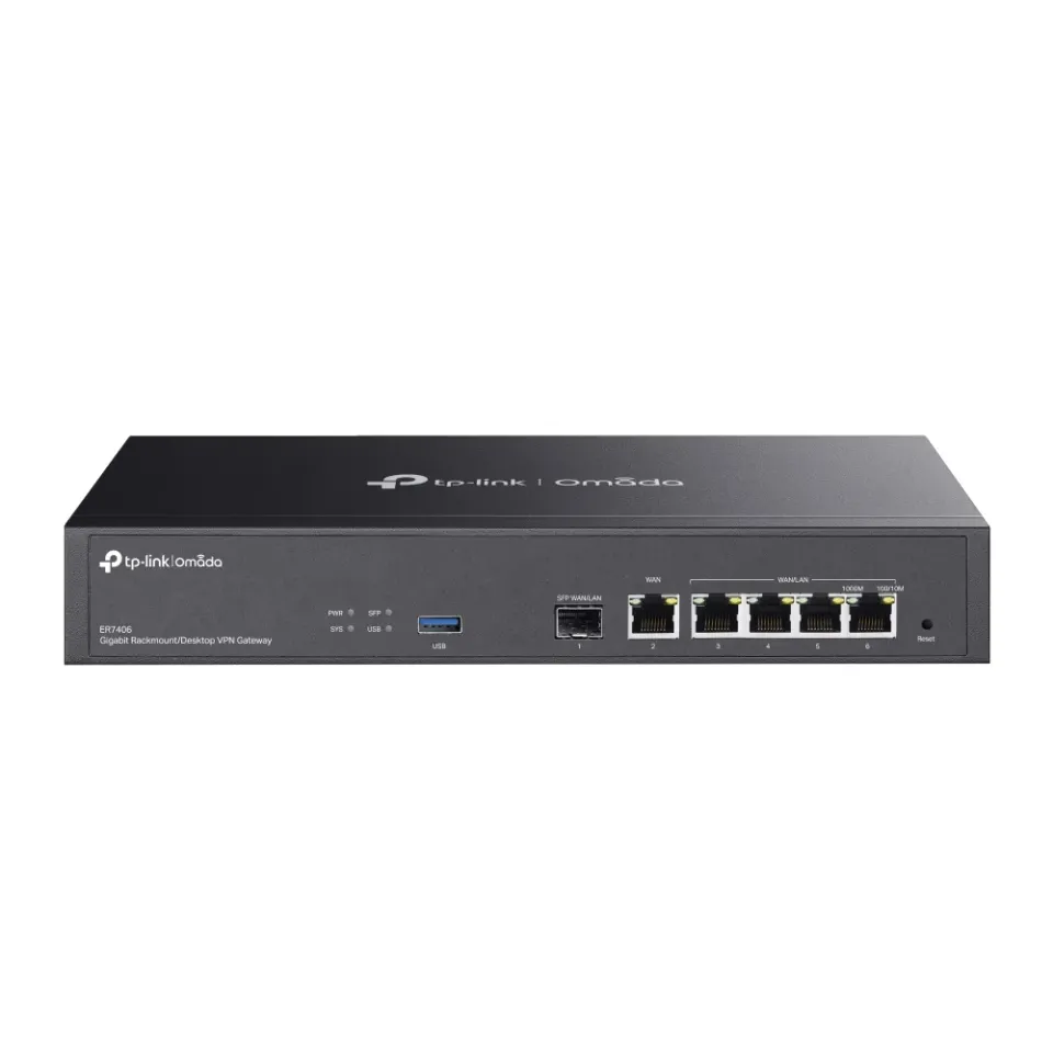 TP-LINK ER7406 Omada Gigabitová gateway VPN pro montáž do racku / na stůl