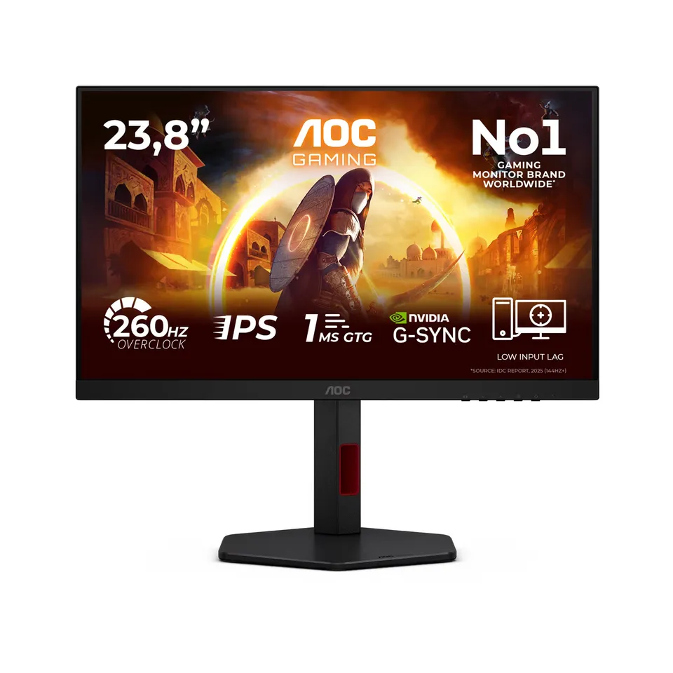 AOC Gaming/24G4ZR/23,8"/IPS/FHD/260Hz/0,3ms/Černá/3R