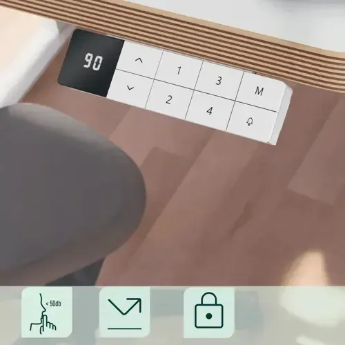 Leitz Výškově nastavitelný elektrický ergonomický stůl Ergo bílý 140x80 cm (desk
