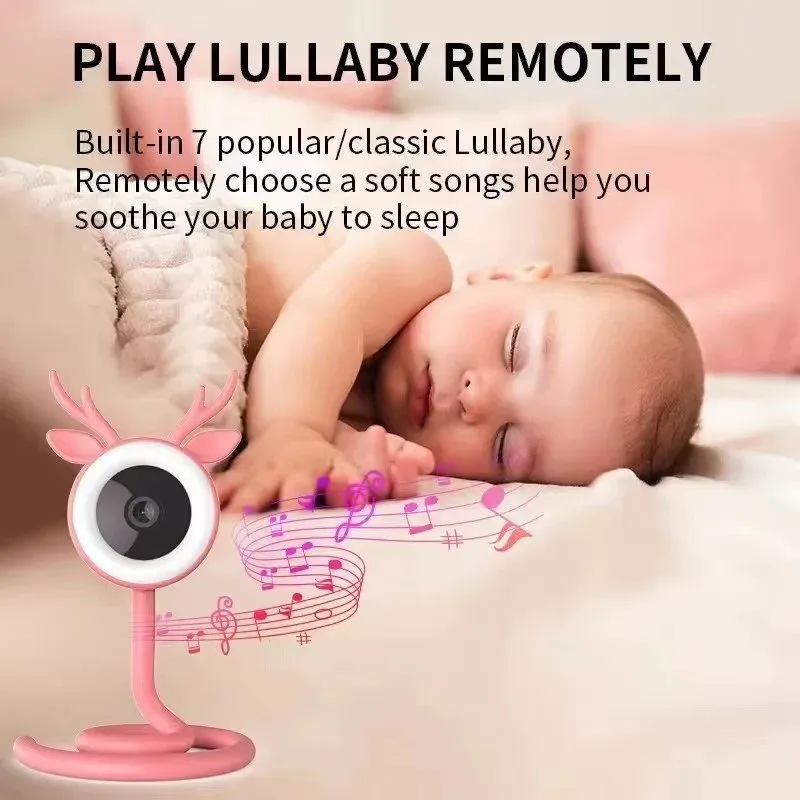 IMMAX NEO LITE SMART Security dětská chůvička, Baby Monitor, Wi-Fi 2,4GHz, 4MP, růžová, TUYA