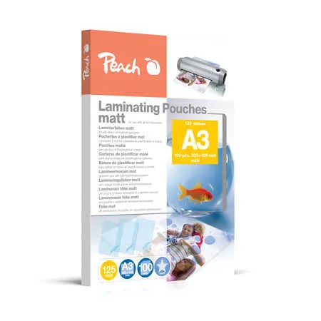 PEACH laminovací folie A3 (303x426mm), 125mic, matt, 100ks