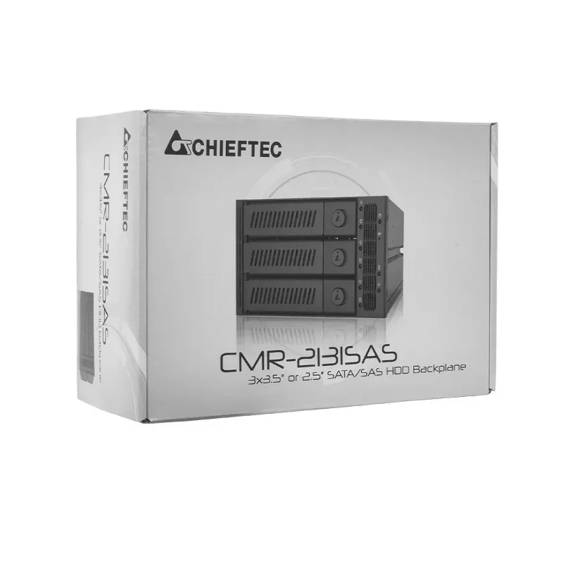 CHIEFTEC SAS/SATA Backplane CMR-2131SAS, 2x 5,25" for 3x 3,5" HDDs/SSDs