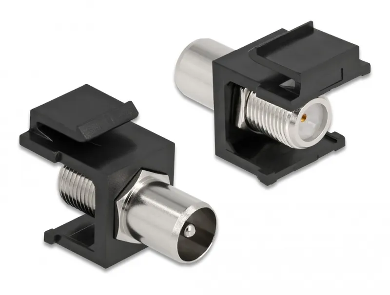 Delock Keystone modul IEC samec > F samice černá (86857)