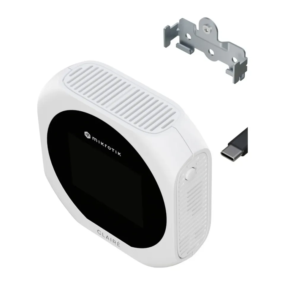 MikroTik IAQM-THC2V-W, Claire lite - Air Quality Monitor, CO2, Temp, RH, VOC, bílá