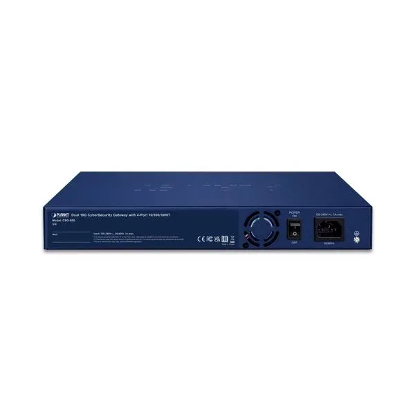 Planet Enterprise Dual 10G Cybersecurity Gateway 10G WAN/LAN, 10G SFP+ WAN/LAN, IDS/IPS, Layer 7 DPI, QR login
